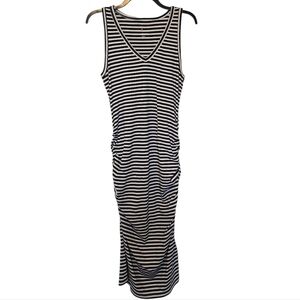 3/$15 A New Day Striped Ruched Ribbed Midi Dress Size Large